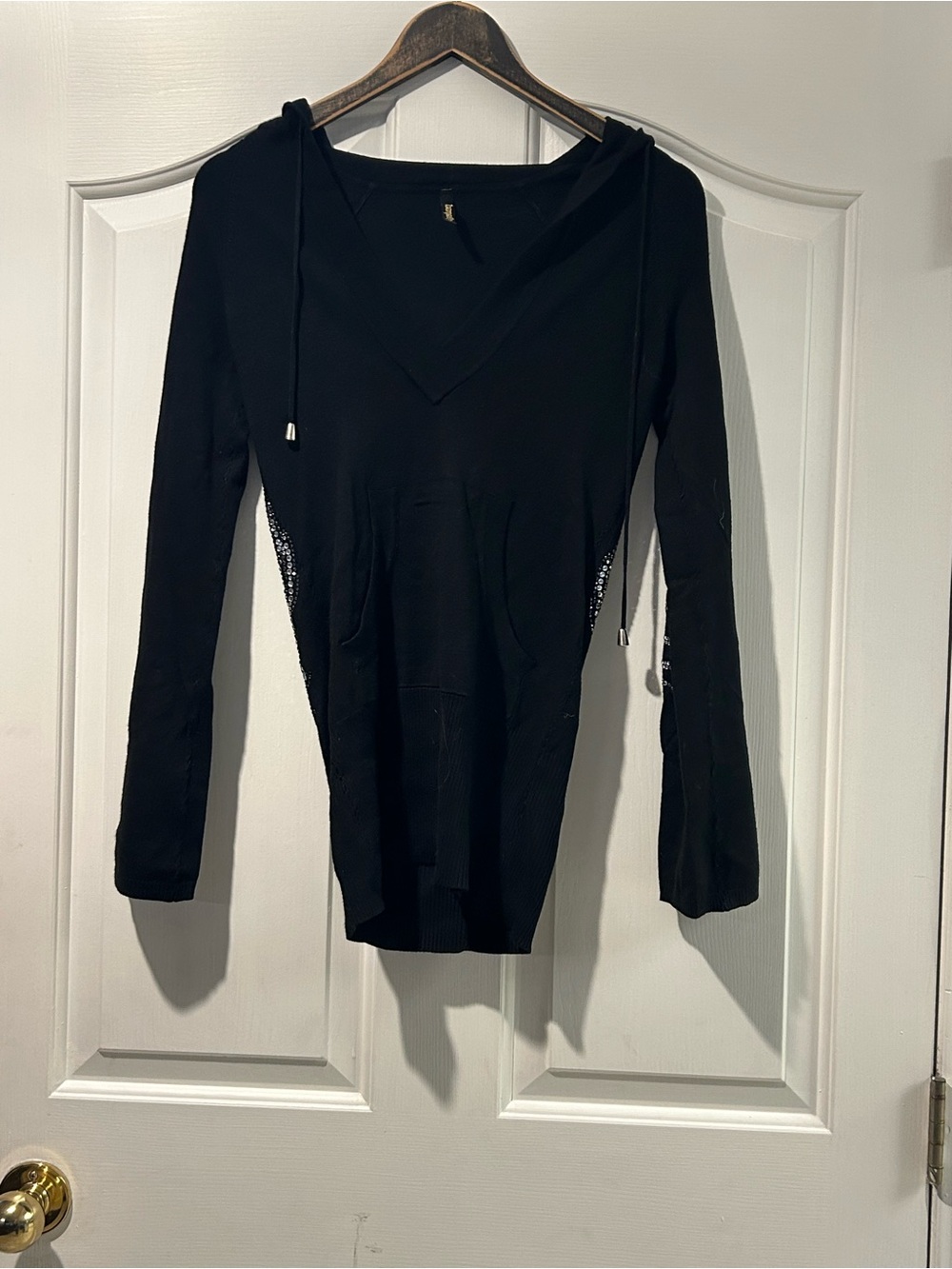 Rawyalty Swarovski crystal black hoodie